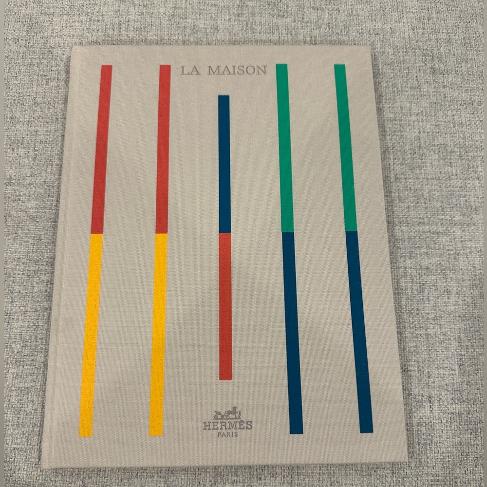 Hermès La Maison Book with Multicolor Vertical Stripes